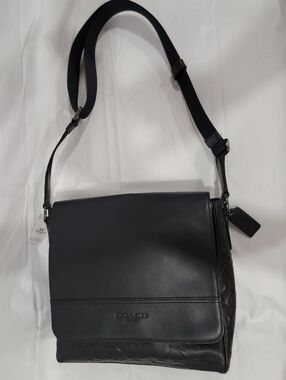 Coach Houston Map Messenger Bag In Signature Leather F73340